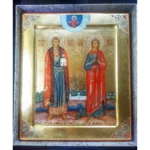 Икона Святого Владислава Сербского и Святой мученицы Василисы